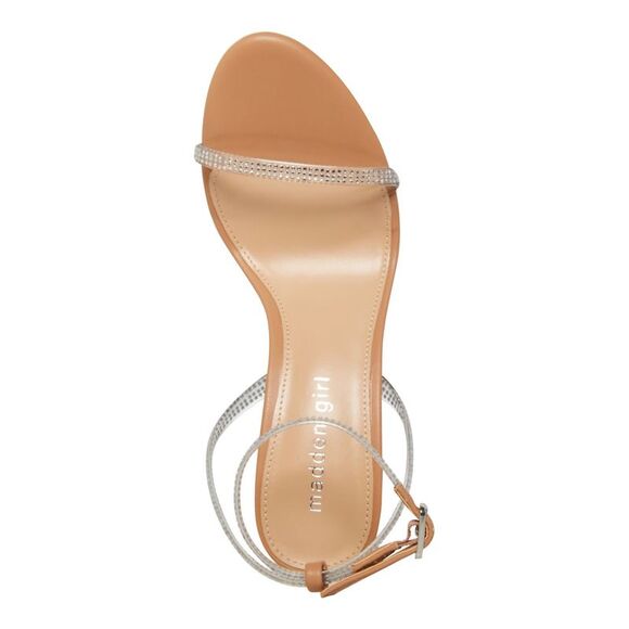 NWT MADDEN GIRL Womens Beige Tasha Round Toe Stiletto Heeled Sandal 10 M - Picture 3 of 5